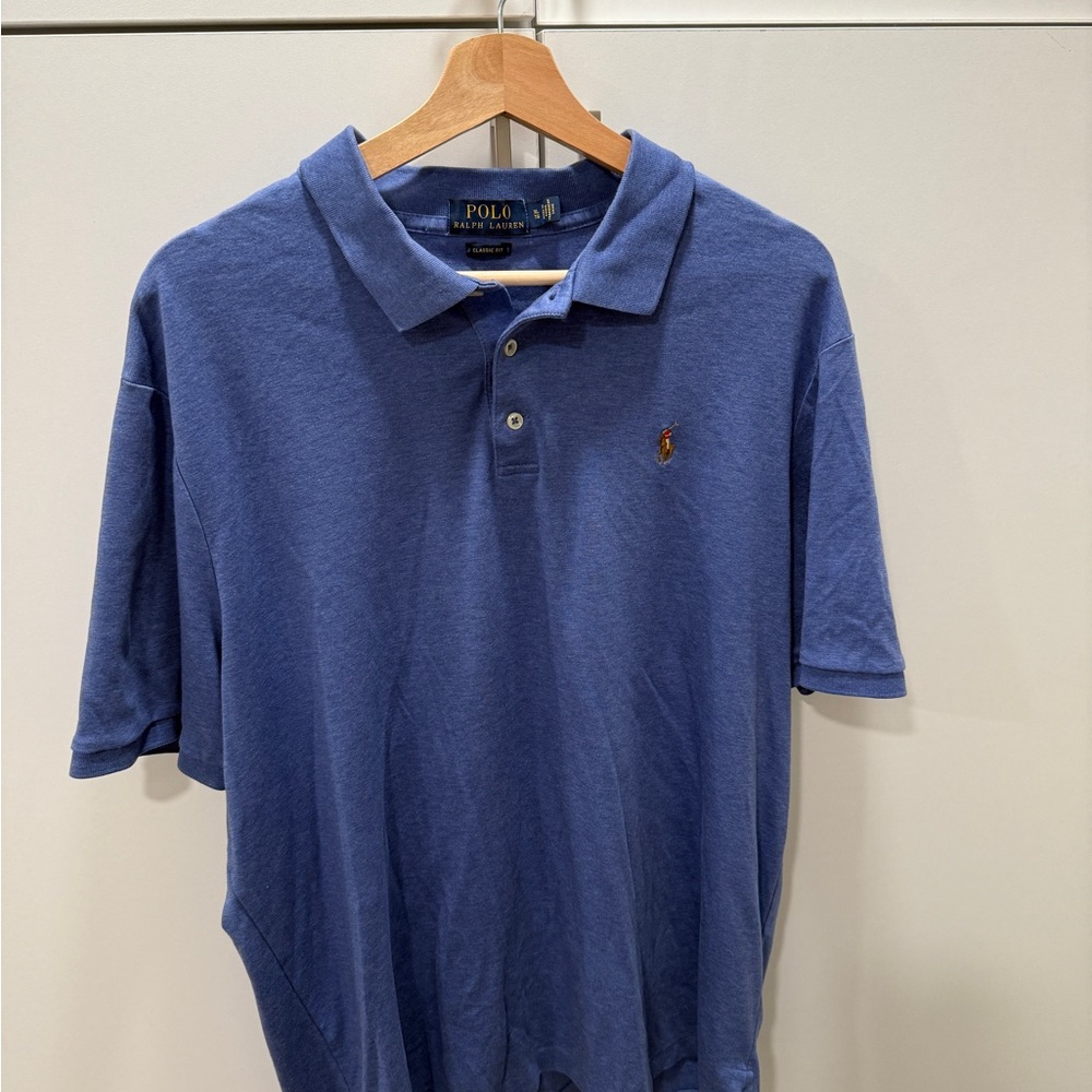 Polo by Ralph Lauren Men's Blue Soft Cotton Polo Shirt